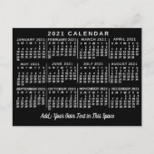 2021カレンダー（新しいバージョンの説明を参照） ポストカード (正面)