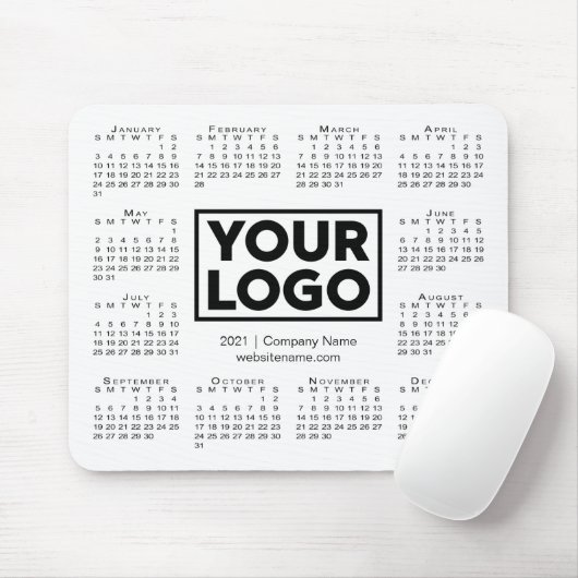 2021カレンモダンダビジネス会社ロゴホワイト マウスパッド (マウス)