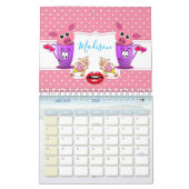 2021キッズカレンダーキリン豚，牛，馬，キツネ カレンダー (1月 2026)