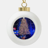 2021クリスマスツリーロックフェラーセンター セラミックボールオーナメント (正面)