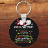 2021クリスマストイレ紙社会的距離 キーホルダー (正面)
