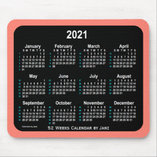 2021サケネオン52週間カレンダー(Janz) マウスパッド