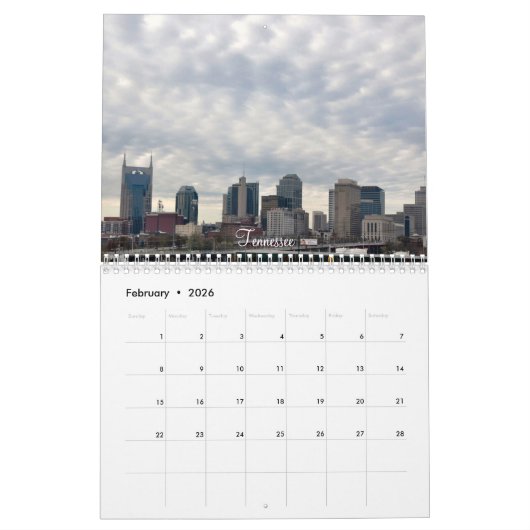 2021シーンのまわりにテネシー&バーモント – カレンダー (2月 2026)