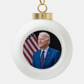 2021ジョーバイデン氏米国大統領ポートレート セラミックボールオーナメント (正面)