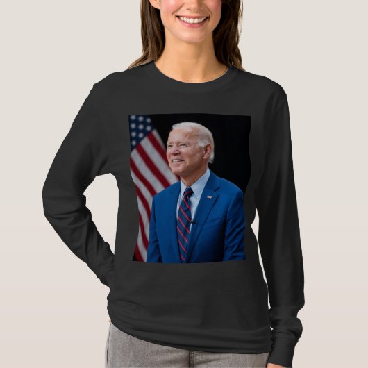2021ジョーバイデン氏米国大統領ポートレート Tシャツ (正面)