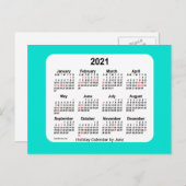 2021ターコイズホリデーミニカレンダーバイジャンツ シーズンポストカード (正面/裏面)