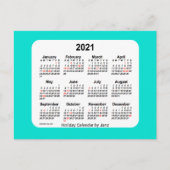 2021ターコイズホリデーミニカレンダーバイジャンツ シーズンポストカード (正面)