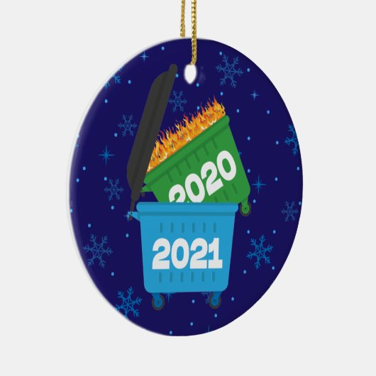 2021ダンプおもしろいスター火の記念クリスマス セラミックオーナメント (右)