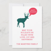 2021トナカイ休日クリスマスカード シーズンカード (裏面)