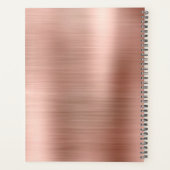 2021バラ金ゴールド赤面ピンクスパルクルモノグラム プランナー手帳 (裏面)