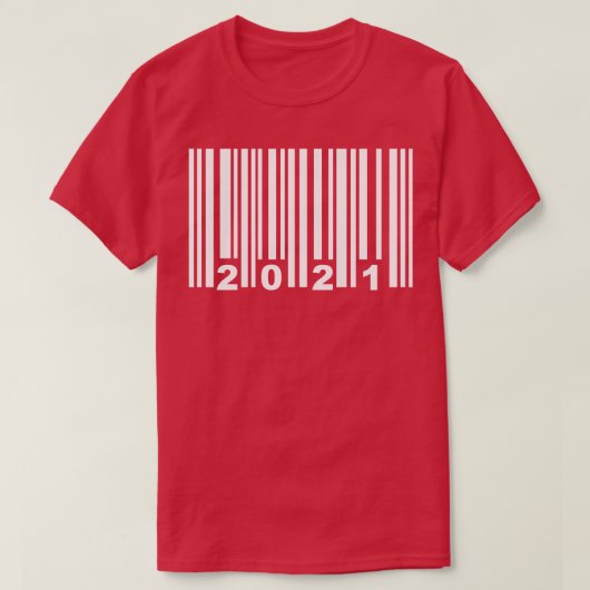 2021バーコード Tシャツ (デザイン正面)