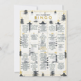 2021パンデミックBINGOクリスマスカーおもしろいドモダン(パンデミックBINGO) シーズンカード