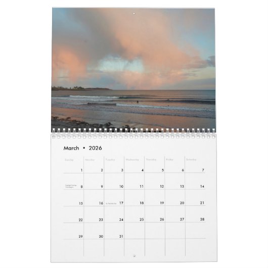 2021ヒギンズビーチメイン写真カレンダー カレンダー (3月 2026)