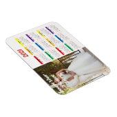 2021フォトレパーソナライズされたインボーカレンダー水平 マグネット (右側)