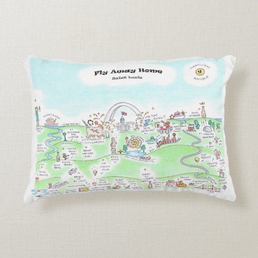 2021フライホーム遠くにピロー アクセントクッション (正面)