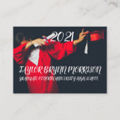 2021ミニマリスト白黒フォト卒業I エンクロージャーカード (正面)