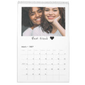 2021モダンカスタム最高の写真友 カレンダー (3月 2027)