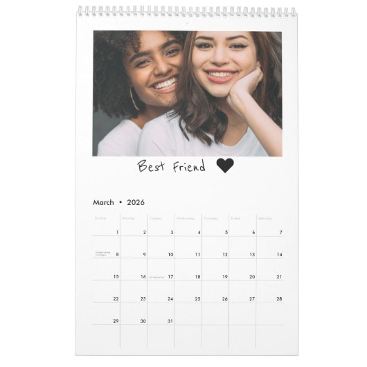 2021モダンカスタム最高の写真友 カレンダー (3月 2026)