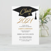 2021モダン年シンプル卒業パーティーのクラス 招待状 (スタンド正面)