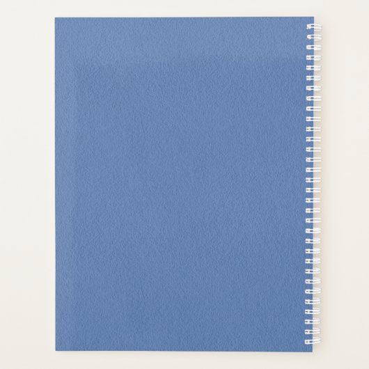 2021モダン青エレガントい名パーソナライズされた前 プランナー手帳 (裏面)