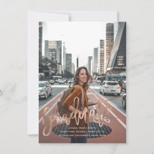 2021モダン, 2021,バラ金ゴールド卒業発表 招待状 (正面)