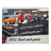 2021ラストとラットロ絵を描ドの車のカレンダー カレンダー (カバー)