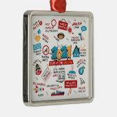 2021ワクチン年イベントホリデークリスマスツリー メタルオーナメント (右)