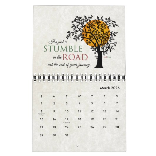 2021一度のインスピレーション回復引用文 カレンダー (3月 2026)