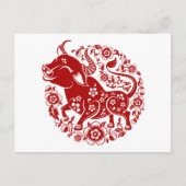 2021中国の年の新フローラ ポストカード (正面)