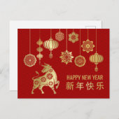 2021中国の年の〔占星術の〕十二宮図年 シーズンポストカード (正面/裏面)