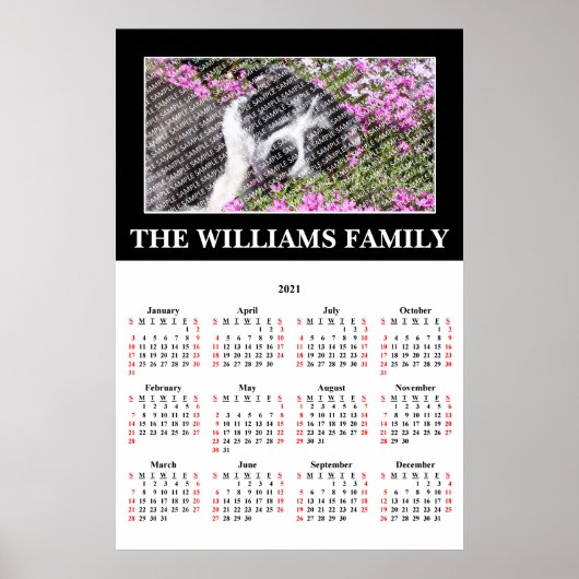 2021写真お気に入りのカレンダーカスタムポスター ポスター (正面)