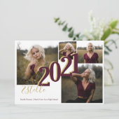 2021卒業コラージュ色オプション 招待状 (スタンド正面)