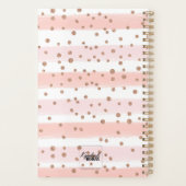 2021年おとなしい新年のバラ金ゴールドグリッター プランナー手帳 (裏面)