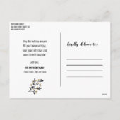 2021年おめでとう |フェスティバル金ゴールド抽象芸術 シーズンポストカード (裏面)