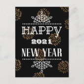 2021年おめでとう |企業の業務モダン シーズンポストカード (正面)