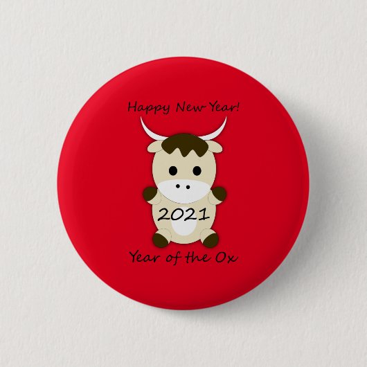2021年おめでとうOX 缶バッジ (正面)