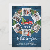 2021年おもしろいのクリスマスレッドトラック6枚の写真 シーズンカード (正面)