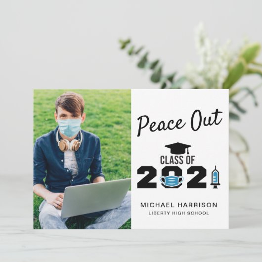 2021年おもしろいの写真卒業のクラスの平和 案内状 (スタンド正面)