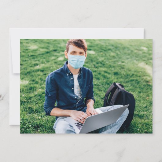 2021年おもしろいの写真卒業のクラスの平和 案内状 (裏面)