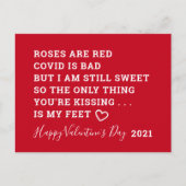 2021年おもしろいの詩のCovid Valentinesの日 シーズンポストカード (正面)