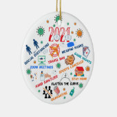 2021年おもしろいパンデミックなクリスマスセラミックオーナメント セラミックオーナメント (右)