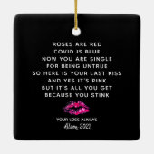 2021年おもしろいボーイフレンド離脱詩バレンタインデー セラミックオーナメント (裏面)