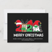 2021年おもしろいメリークリスマスの検疫挨拶 シーズンカード (正面)