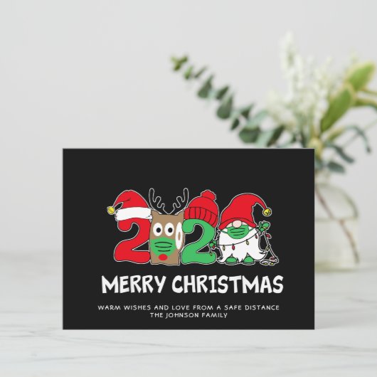 2021年おもしろいメリークリスマスの検疫挨拶 シーズンカード (スタンド正面)