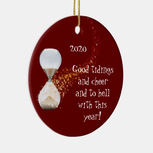 2021年おもしろい初引用文砂時計 セラミックオーナメント (右)