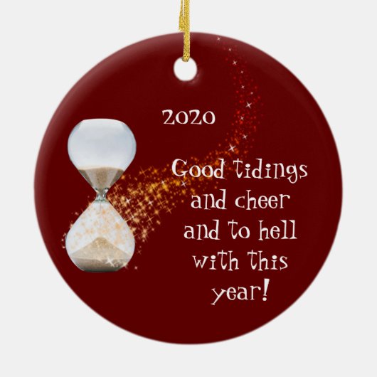 2021年おもしろい初引用文砂時計 セラミックオーナメント (裏面)