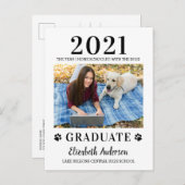 2021年おもしろい卒業生向けホームスクール犬教室 案内ポストカード (正面/裏面)