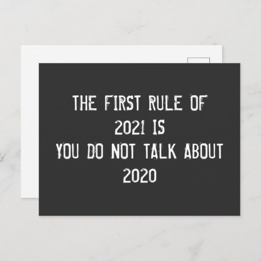 2021年お正月の新型コロナの鉄則は ポストカード (正面/裏面)