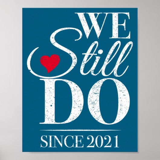 2021年からずっと 5周年記念 結婚記念日 ポスター (正面)