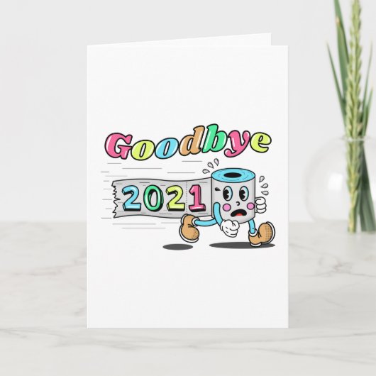 2021年さようなら トイレットペーパーの芯 カード (正面)